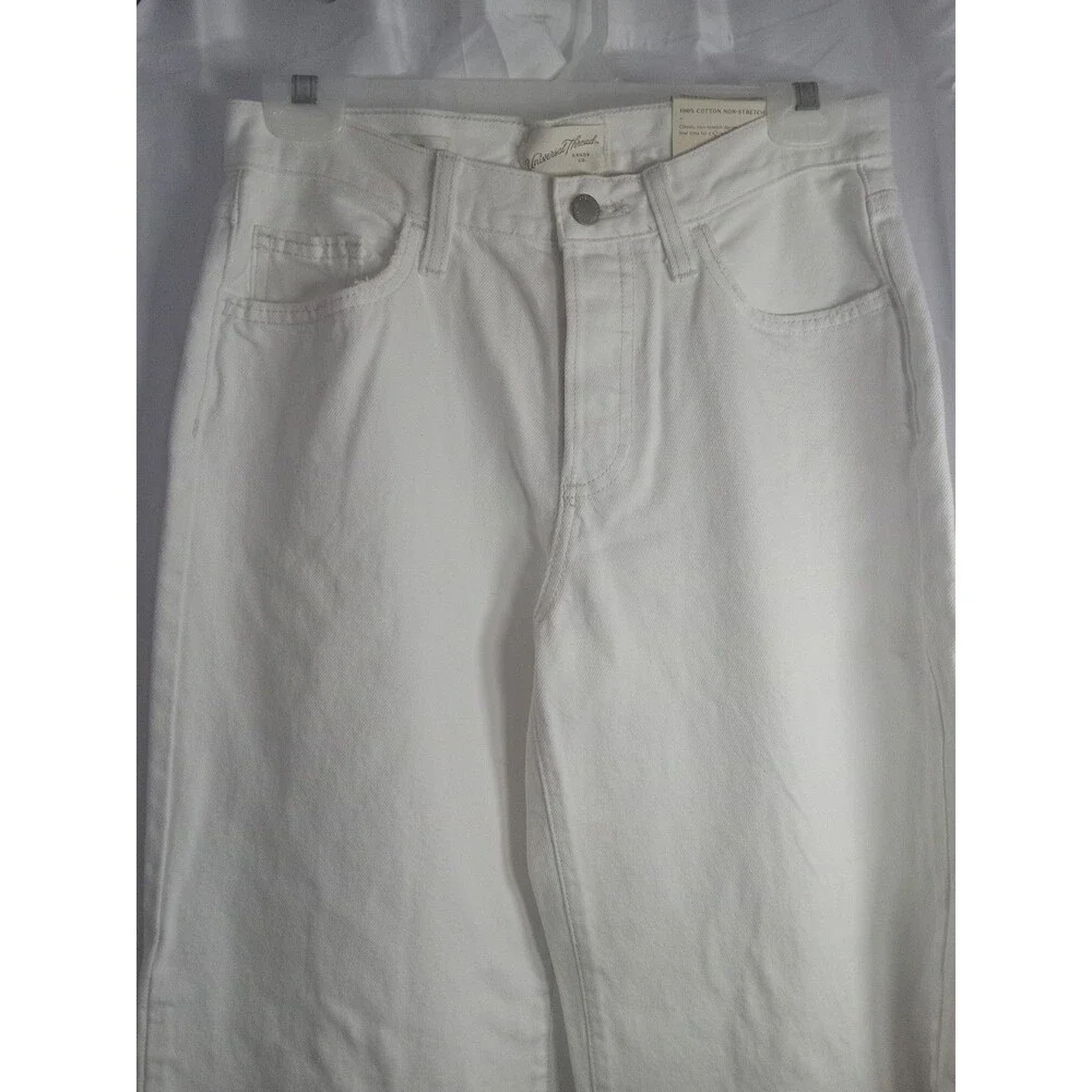 Women's Mid-Rise 90's Baggy Jeans - Universal Thread™ White 0